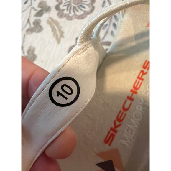SKECHERS 163023 REGGAE SLIM STRETCH FIT SUNNYSIDE SANDALS WHITE WOMENS SZ 10 - Picture 7 of 7